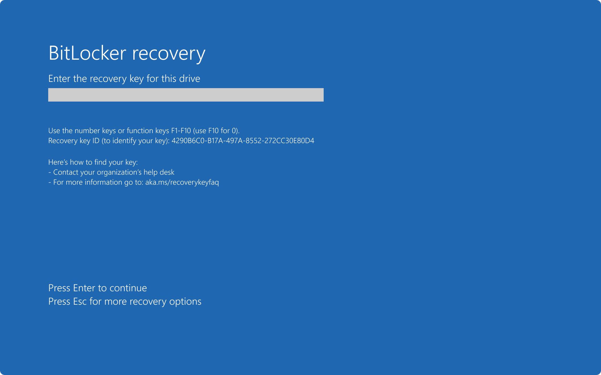 bitlocker recovery