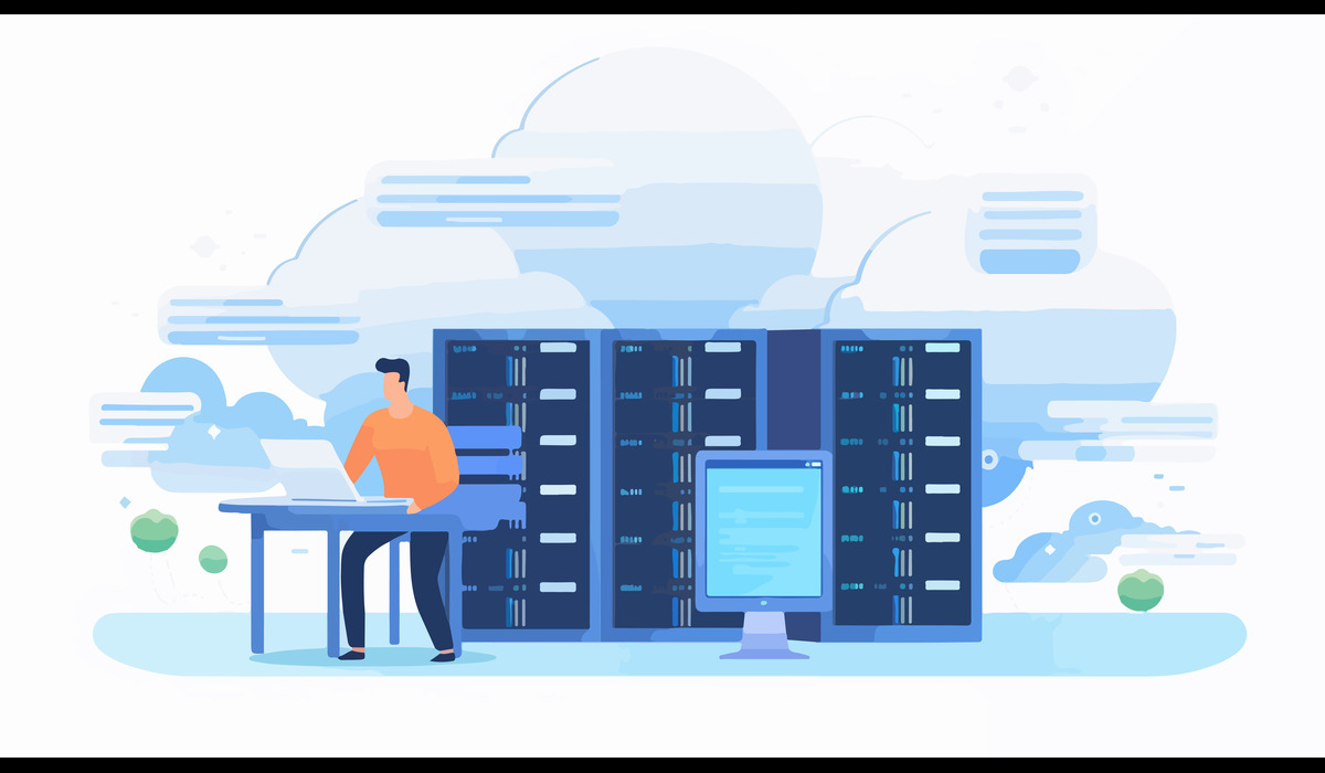 illustration informaticien serveur